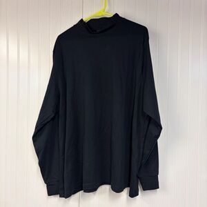 Lands End Navy Long-Sleeve Mock Neck Shirt - Classic 3X Thermal